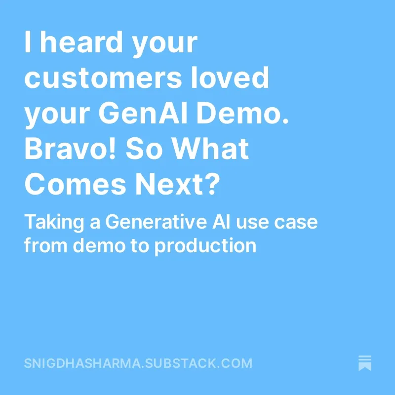 Productionizing Generative AI solutions